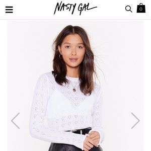 Nasty Gal Pointelle Knit Top